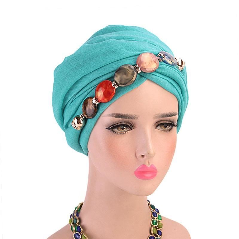 turban hijab collier turquoise muslim mine