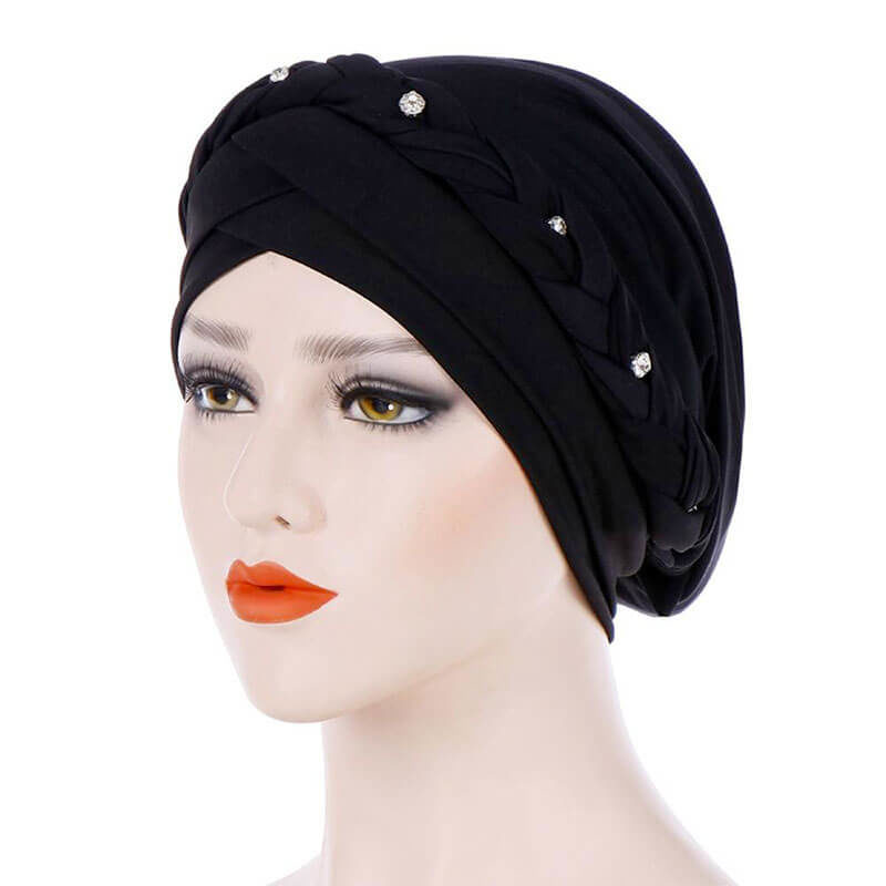 bonnet hijab croise noir muslim mine
