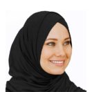hijab à enfiler croisé noir muslim mine