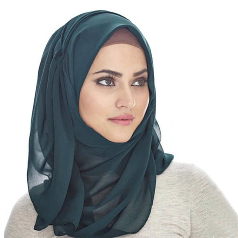 hijab mousseline de soie muslim mine