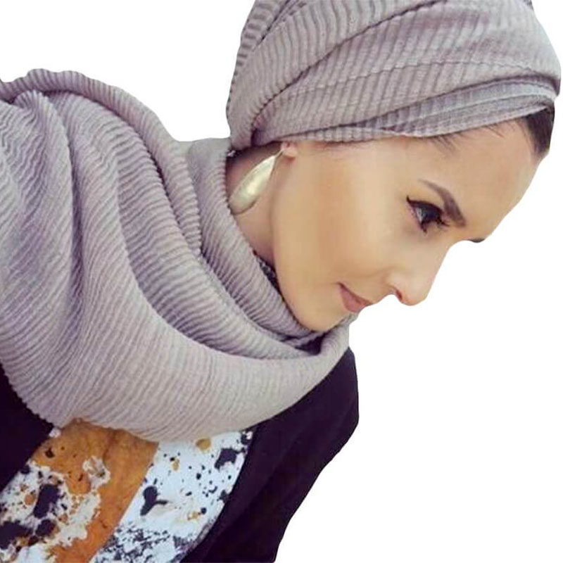 hijab coton plisse muslim mine