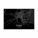 tableau plan ville tunis noir