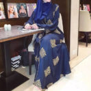 abaya kimono broderie arabesque muslim mine