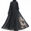 abaya kimono en lin muslim mine