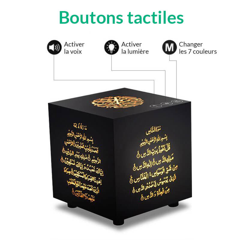 boutons tactiles cube coranique muslim mine