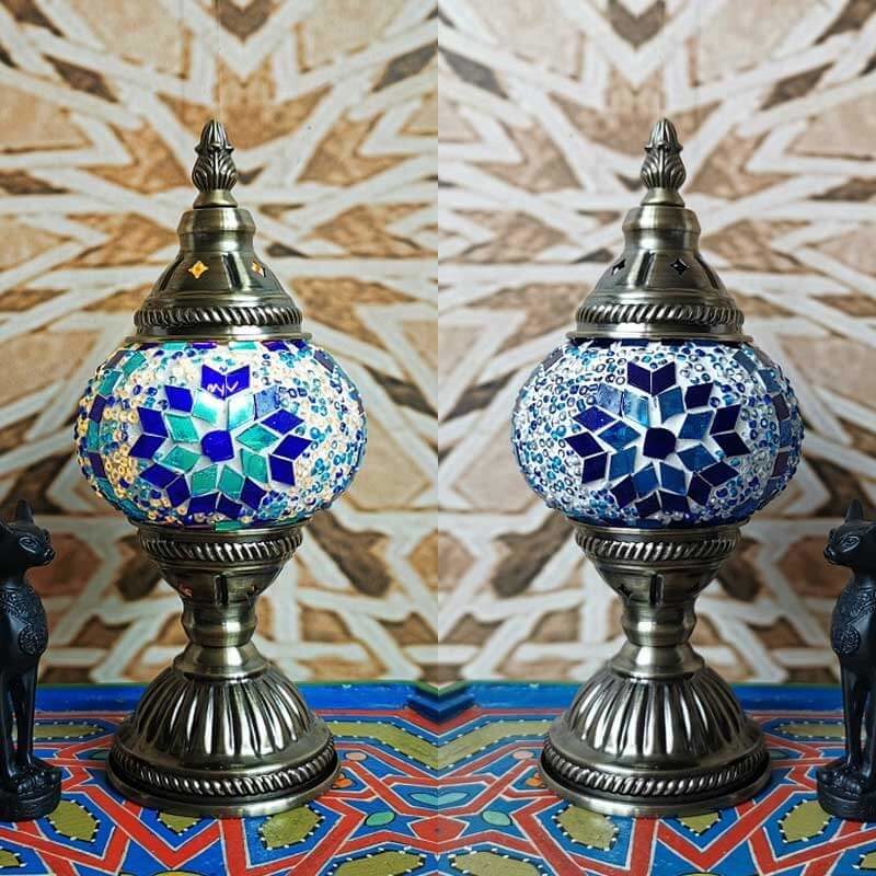 lampe turque gul bleu muslim mine