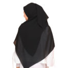 arriere hijab femme mousseline noir muslim mine