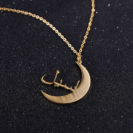 collier prénom arabe croissant lune