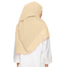 arriere hijab femme mousseline beige muslim mine