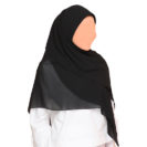 hijab femme mousseline noir muslim mine