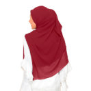 hijab mousseline de soie cerise muslim mine